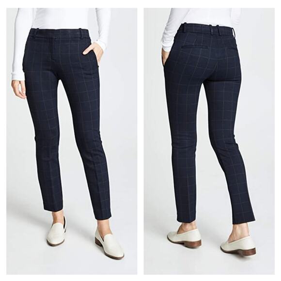 Theory Straight-leg Windowpane Knit Trousers - Picture 1 of 6